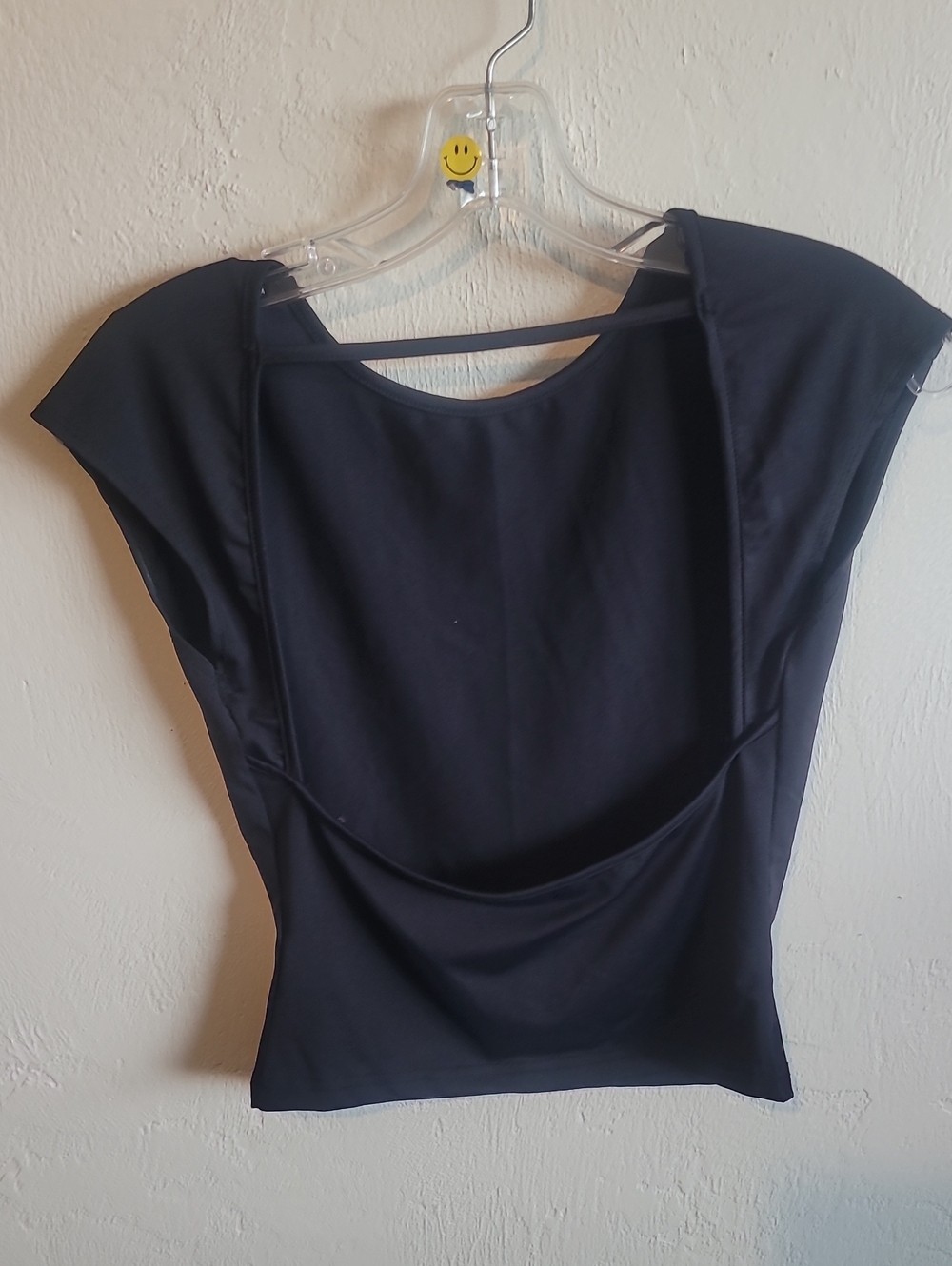 Sleek Low Back Cap Sleeve Top.